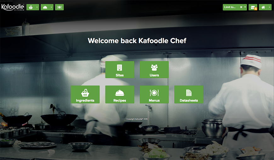 Home screen - Kafoodle Kitchen